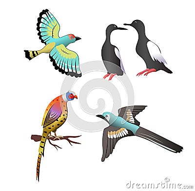 Image birds Vector Illustration